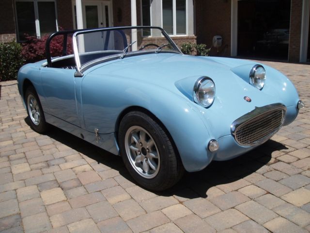 1959 Iris Blue Austin Healey Sprite Convertible