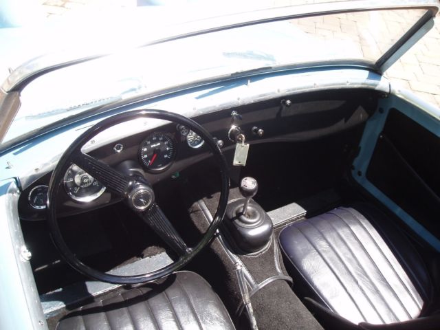 1959 Iris Blue Austin Healey Sprite Convertible