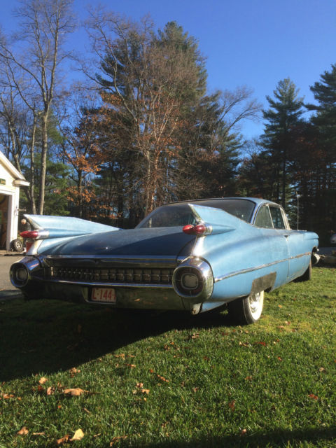 1959 Blue Cadillac DeVille Coupe