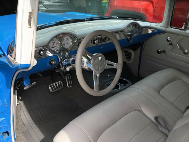 1956 Blue and White Chevrolet Bel Air/150/210 2 dr sedan