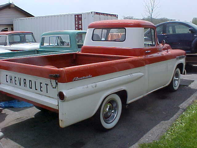 1959 chevy red and ivory Chevrolet Other Pickups Short bed Fleetside