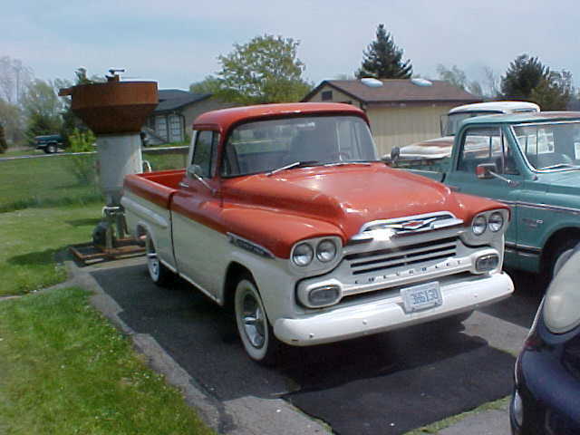 1959 chevy red and ivory Chevrolet Other Pickups Short bed Fleetside