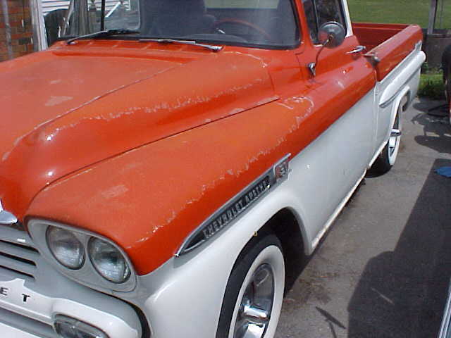 1959 chevy red and ivory Chevrolet Other Pickups Short bed Fleetside