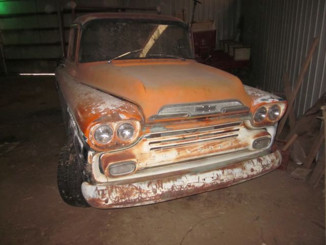1959 BLACK ORANGE GREEN Chevrolet APACHE STEPSIDE