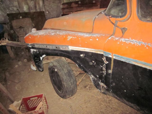 1959 BLACK ORANGE GREEN Chevrolet APACHE STEPSIDE