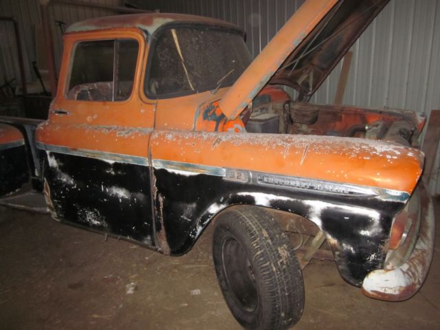 1959 BLACK ORANGE GREEN Chevrolet APACHE STEPSIDE