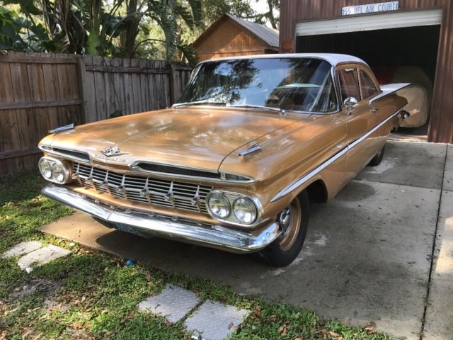 1959 Gold Chevrolet Impala Sedan