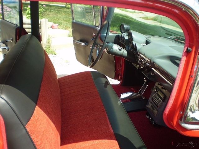 1959 Red Chevrolet Bel Air/150/210 Sedan