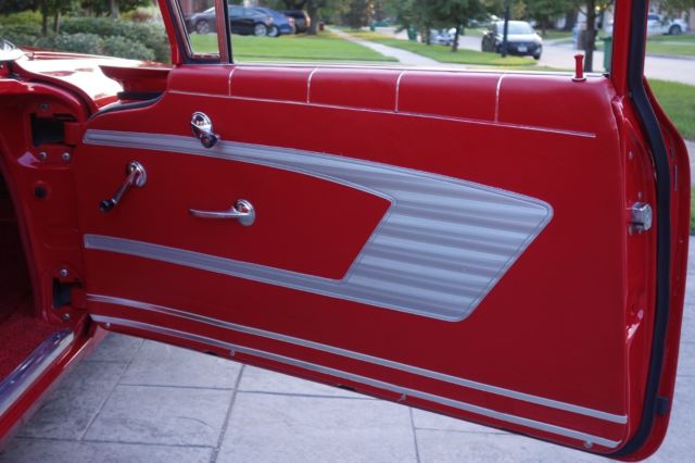1959 Red/white Chevrolet Biscayne Coupe