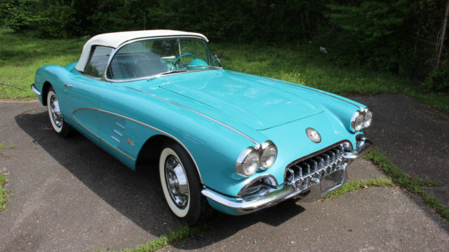 1959 Blue Chevrolet Corvette Convertible