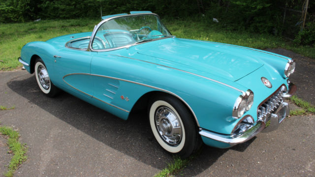 1959 Blue Chevrolet Corvette Convertible