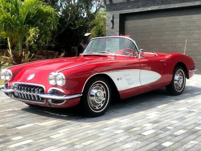 1959 Red Chevrolet Corvette Classic Car