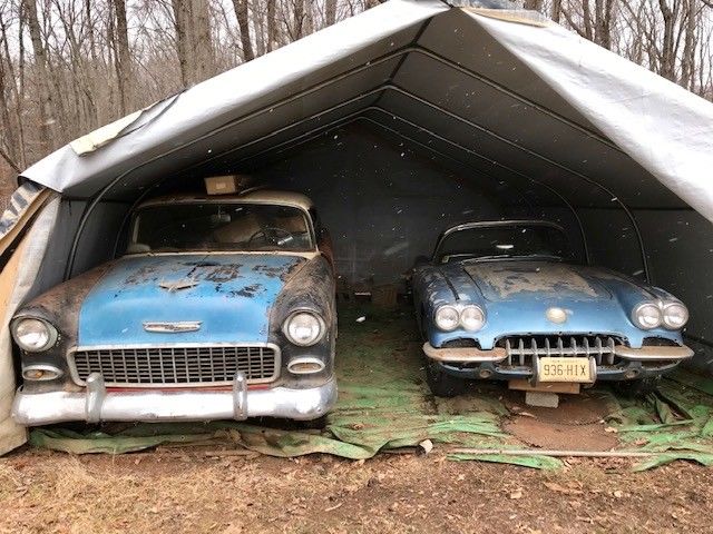 1959 Blue Chevrolet Corvette Convertible