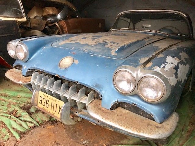 1959 Blue Chevrolet Corvette Convertible