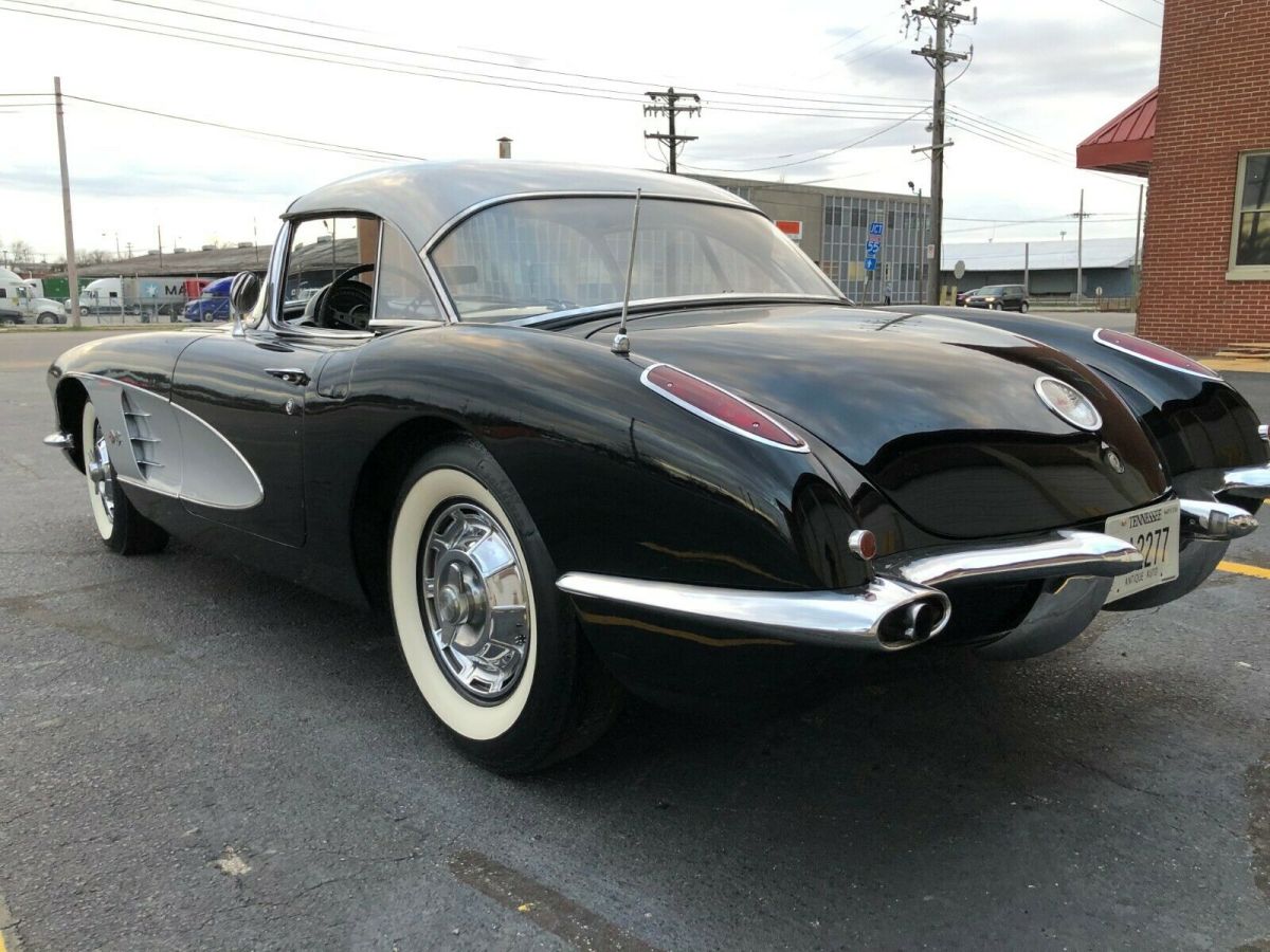 1959 Black and Silver Chevrolet Corvette Convertible