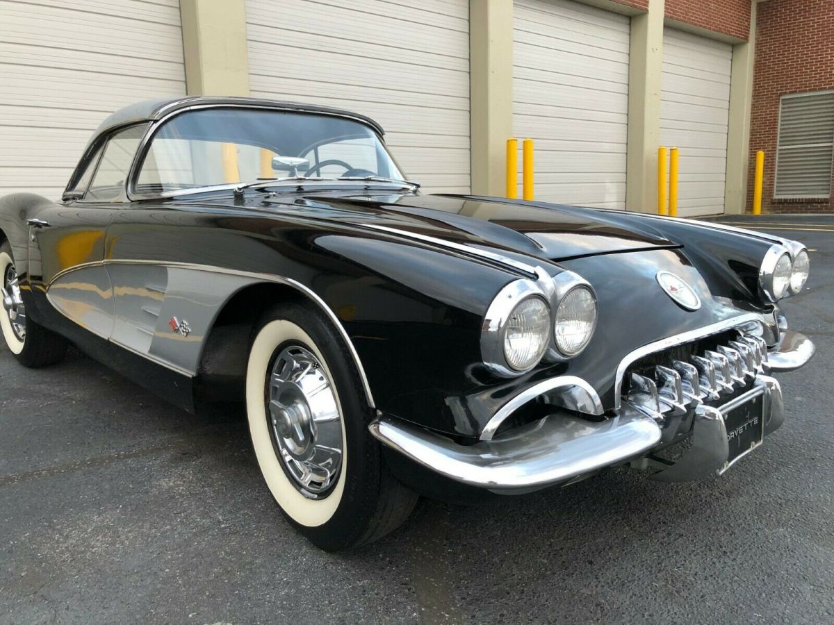 1959 Black and Silver Chevrolet Corvette Convertible