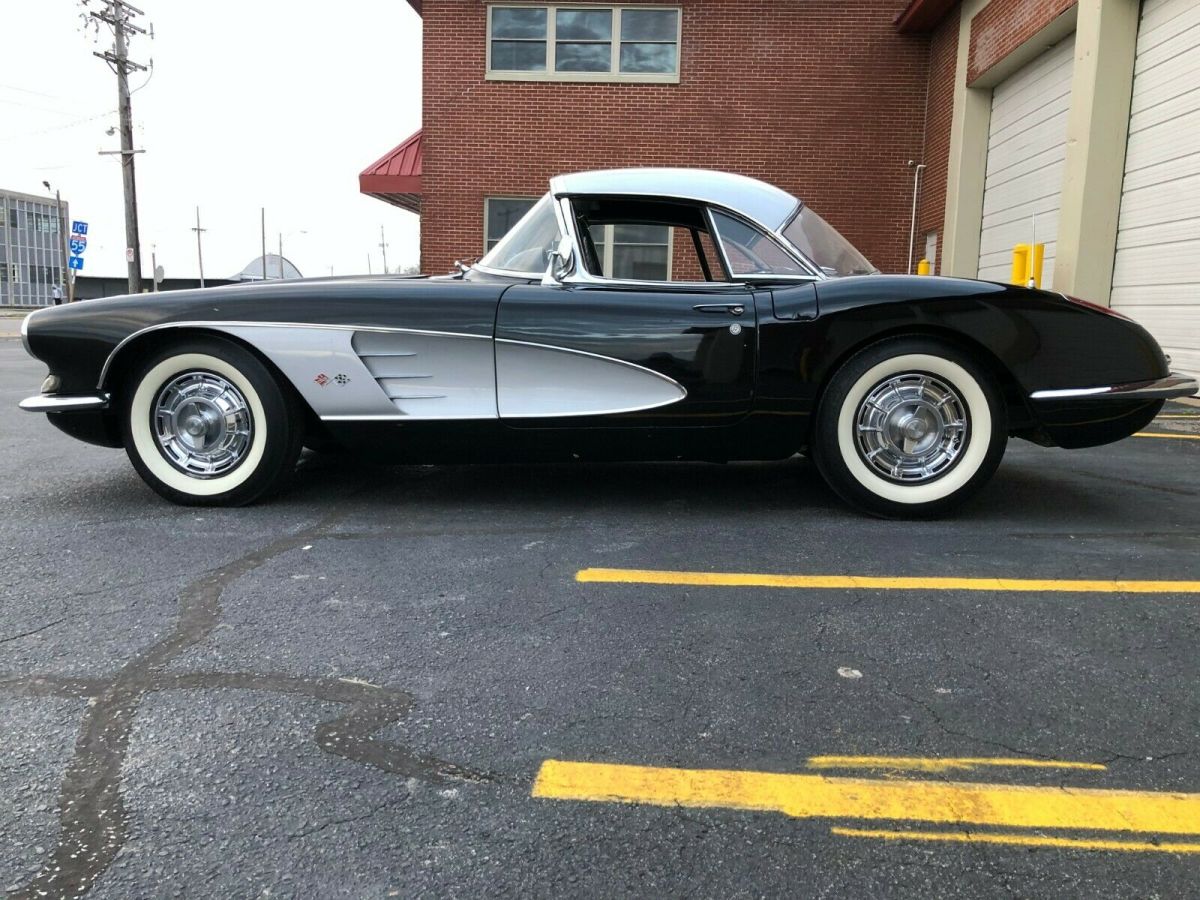 1959 Black and Silver Chevrolet Corvette Convertible