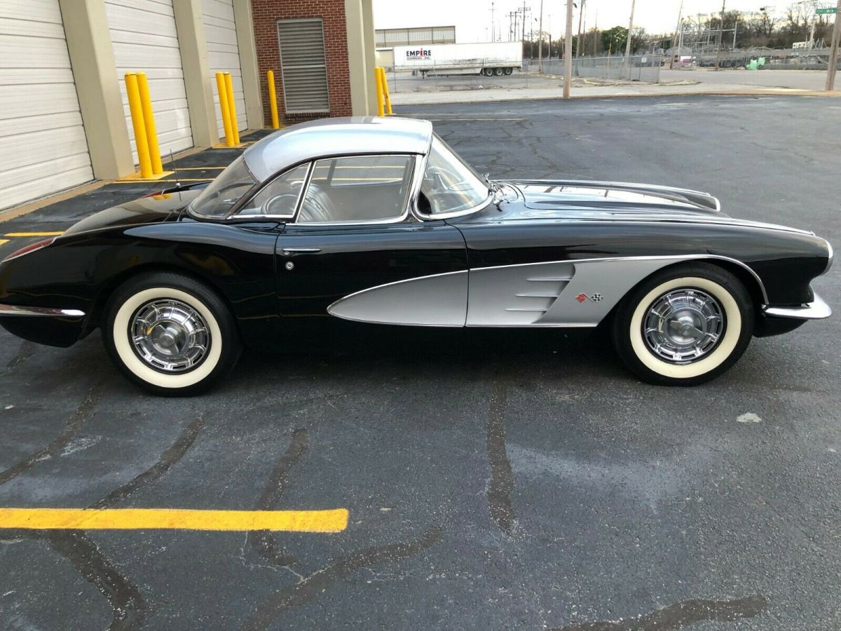 1959 Black and Silver Chevrolet Corvette Convertible