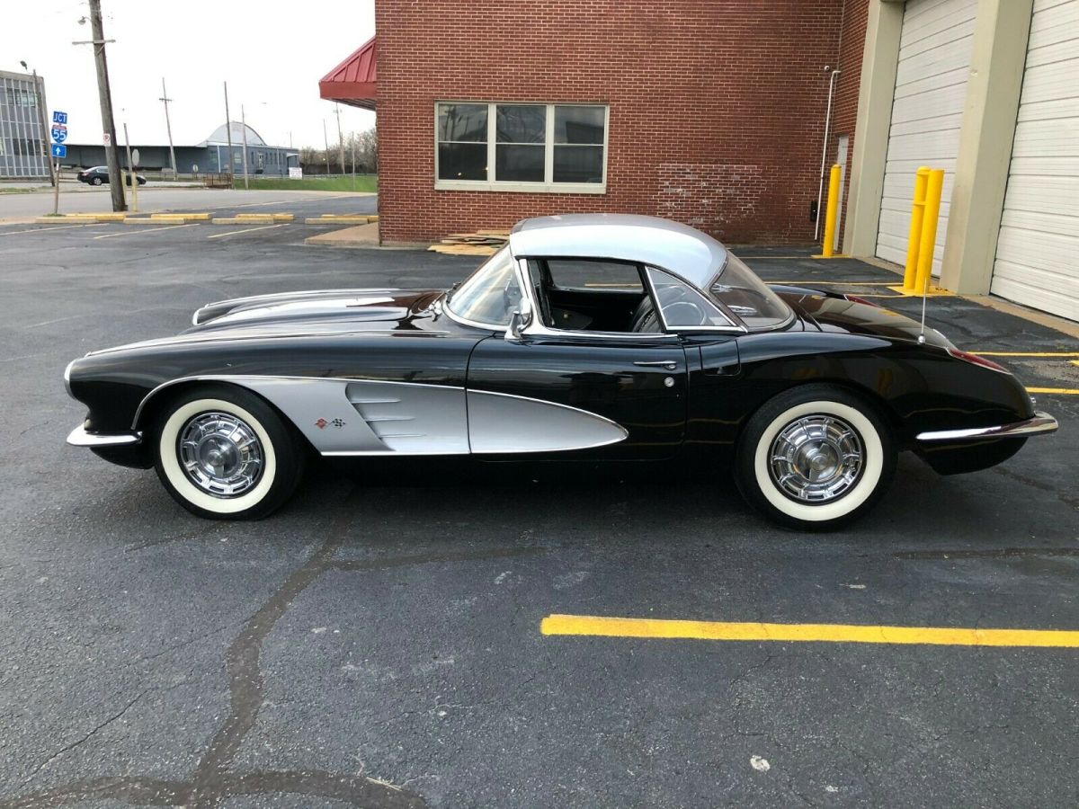 1959 Black and Silver Chevrolet Corvette Convertible