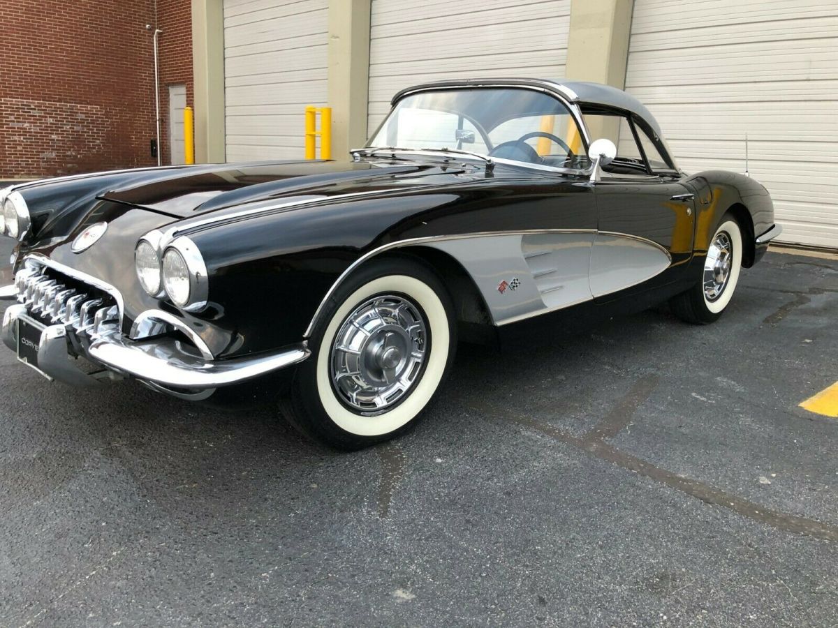 1959 Black and Silver Chevrolet Corvette Convertible
