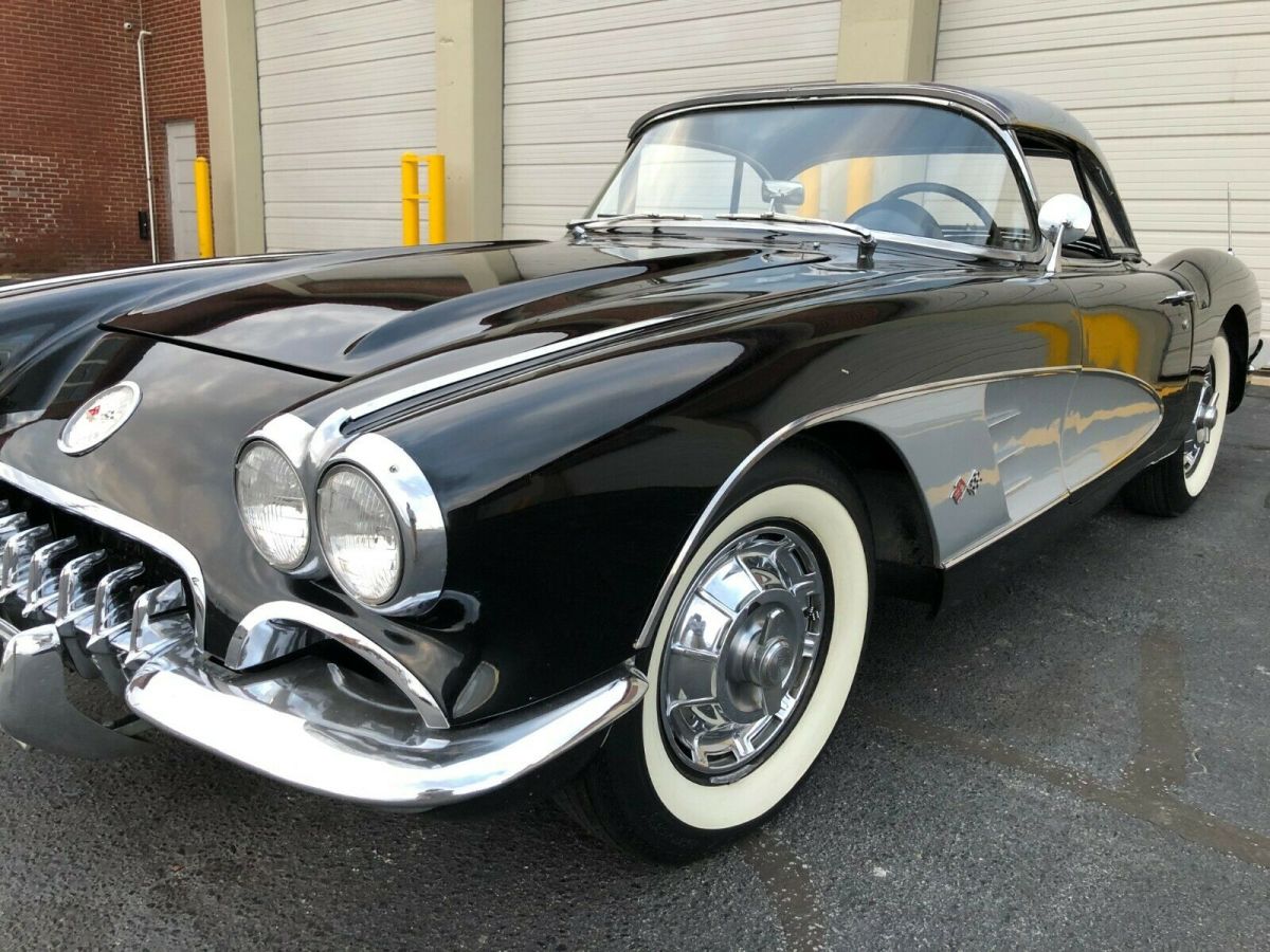 1959 Black and Silver Chevrolet Corvette Convertible