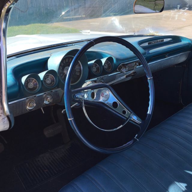 1959 White Chevrolet Impala 2 Door