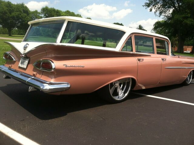 1959 Coral and Cream Chevrolet Impala Wagon