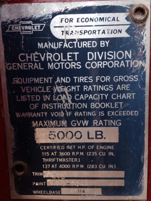 1959 Chevrolet Other Pickups