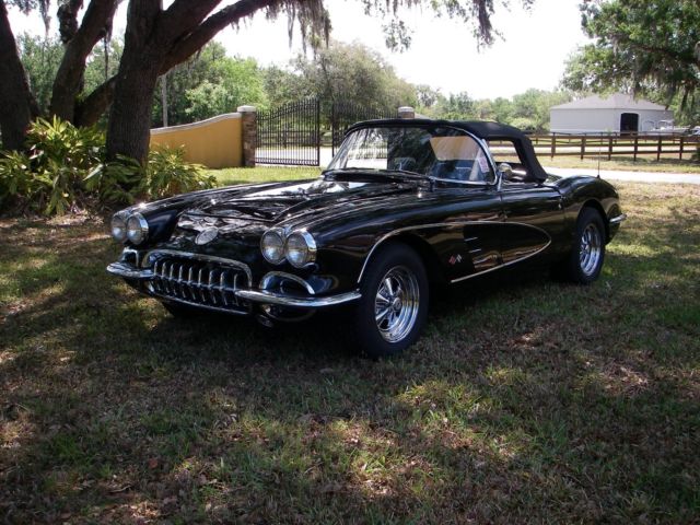 1959 Black Chevrolet Corvette Convertible