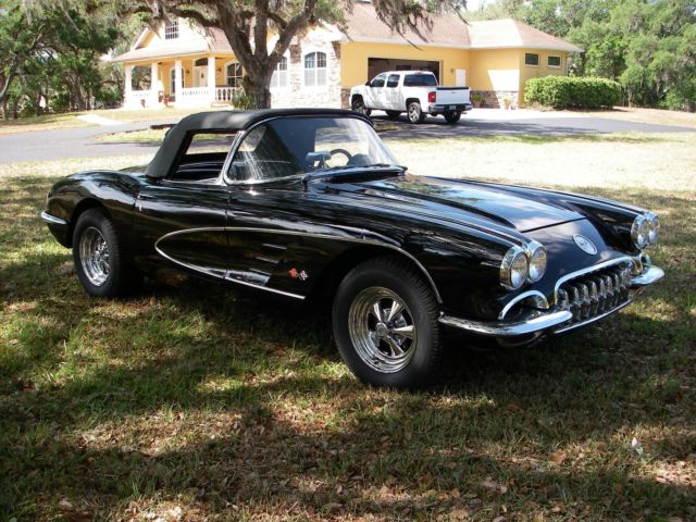 1959 Black Chevrolet Corvette Convertible
