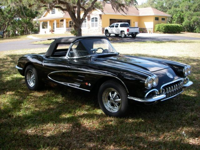 1959 Black Chevrolet Corvette Convertible