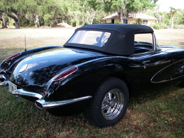1959 Black Chevrolet Corvette Convertible