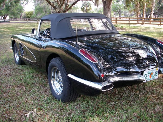 1959 Black Chevrolet Corvette Convertible