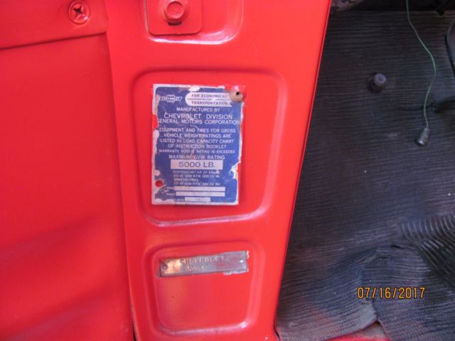 1959 Red Chevrolet Other Pickups Standard Cab Pickup