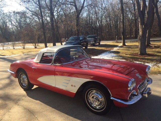 1959 Red Chevrolet Corvette Convertible