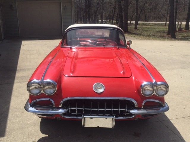 1959 Red Chevrolet Corvette Convertible