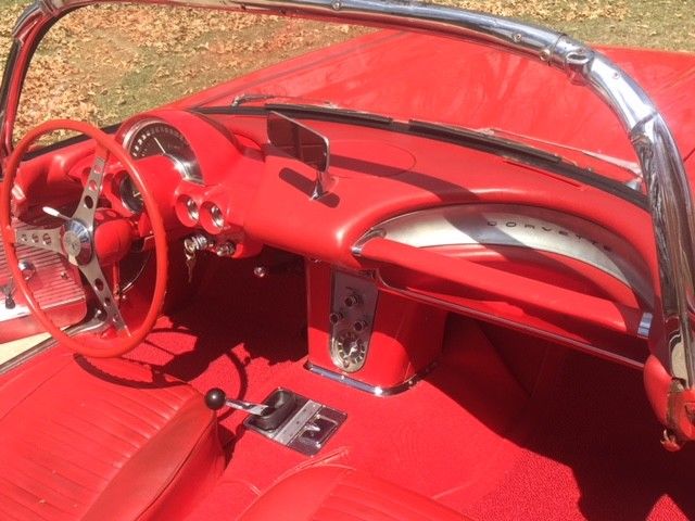 1959 Red Chevrolet Corvette Convertible