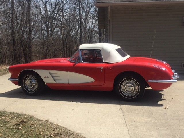 1959 Red Chevrolet Corvette Convertible