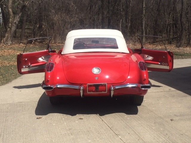 1959 Red Chevrolet Corvette Convertible