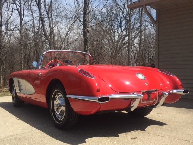 1959 Red Chevrolet Corvette Convertible