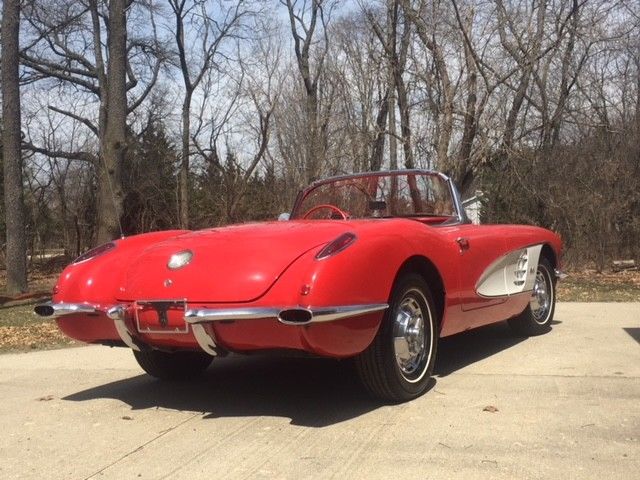1959 Red Chevrolet Corvette Convertible