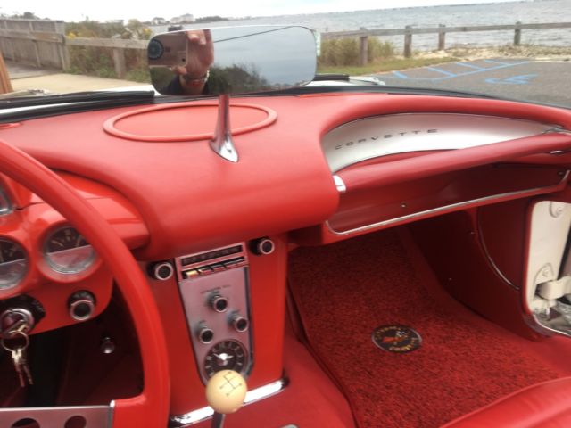 1959 Ermine white and Roman red Chevrolet Corvette Convertible