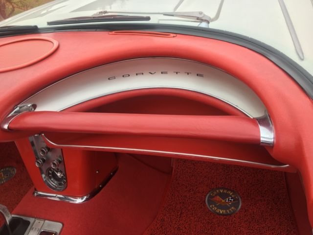 1959 Ermine white and Roman red Chevrolet Corvette Convertible