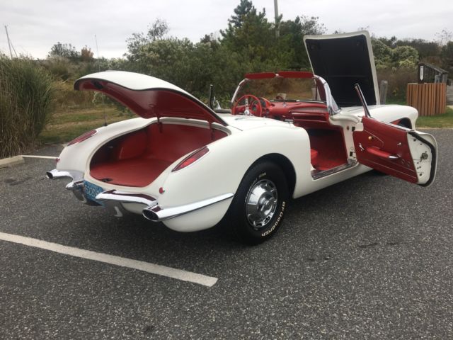 1959 Ermine white and Roman red Chevrolet Corvette Convertible