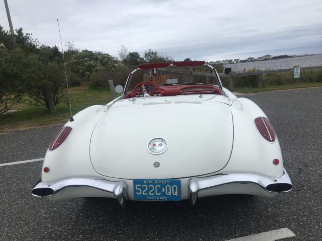1959 Ermine white and Roman red Chevrolet Corvette Convertible