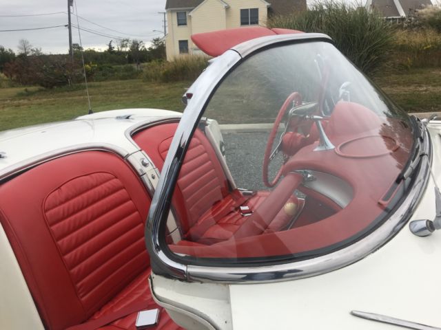 1959 Ermine white and Roman red Chevrolet Corvette Convertible