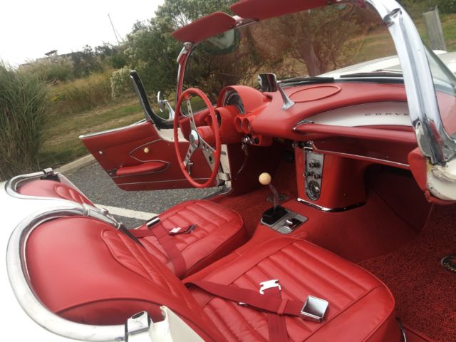 1959 Ermine white and Roman red Chevrolet Corvette Convertible