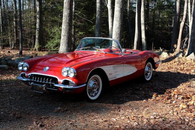 1959 Red Chevrolet Corvette Convertible
