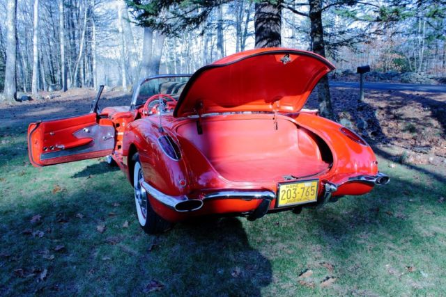 1959 Red Chevrolet Corvette Convertible
