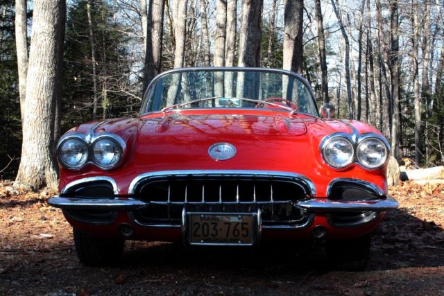 1959 Red Chevrolet Corvette Convertible
